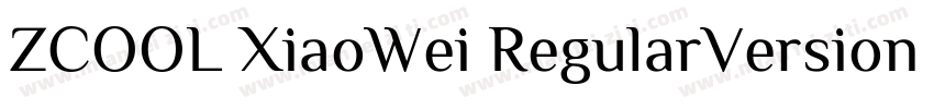 ZCOOL XiaoWei RegularVersion 1000字体转换
